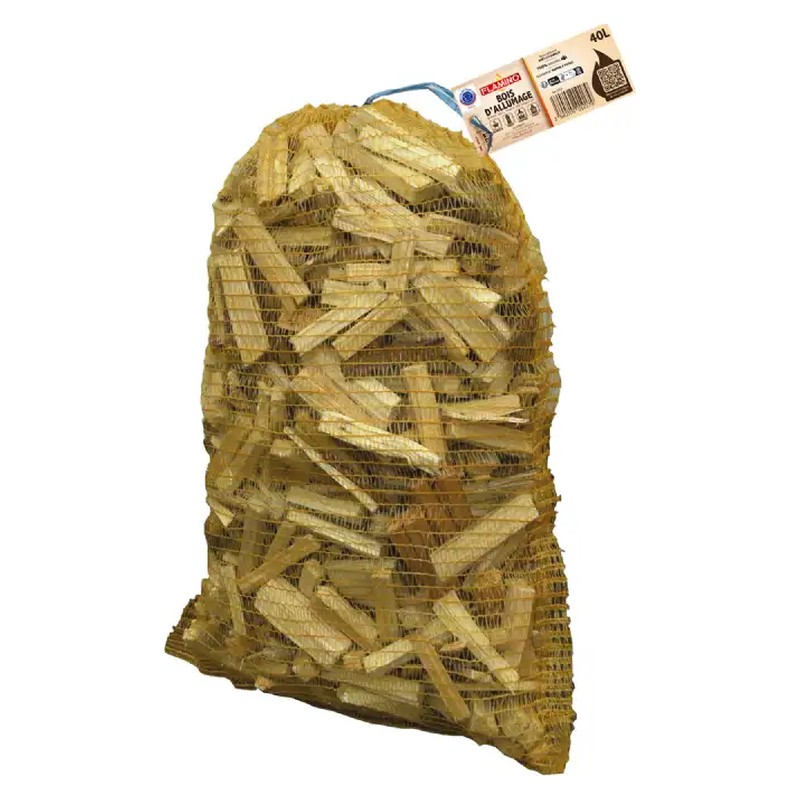Bois séché en petites sections – Allumage Flamino, sac de 40 L