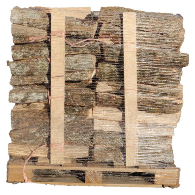 Qualité G1 – Bûches de feuillus durs 50 cm, palette de 1,5 stère (1,2 m³)