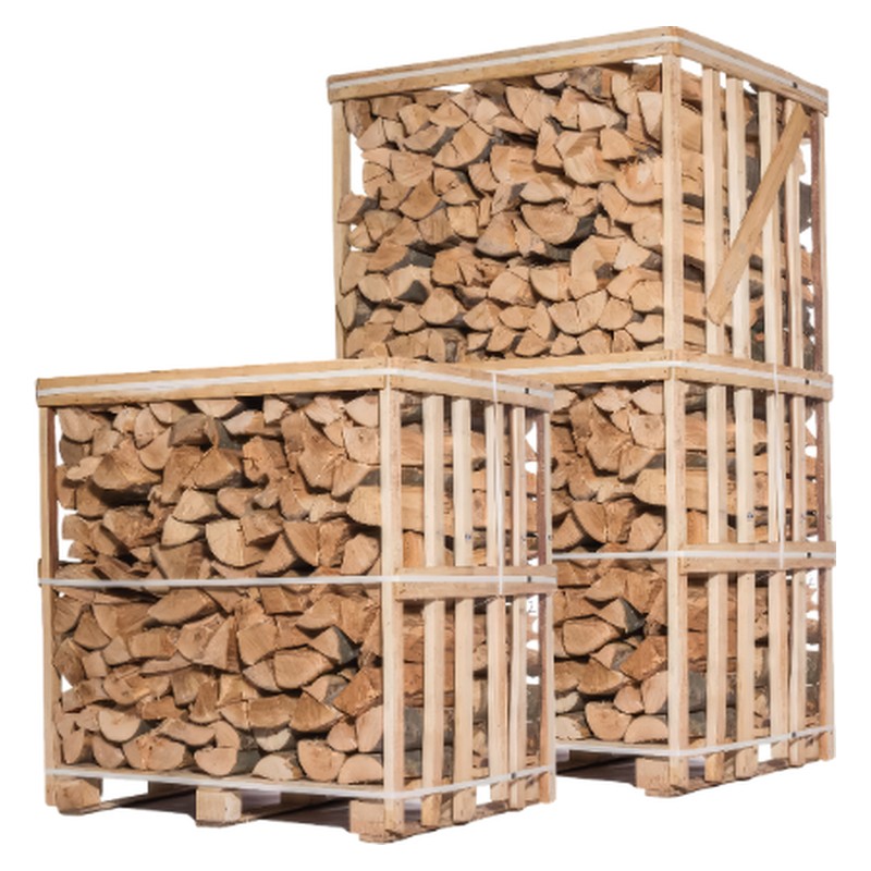 Bois séché prêt à l'emploi – Bûches de 50 cm, box de 1,25 stère (1,05 m³)