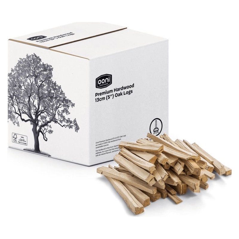 FSC – Bûchettes de chêne Ooni 13 cm, carton de 8 kg