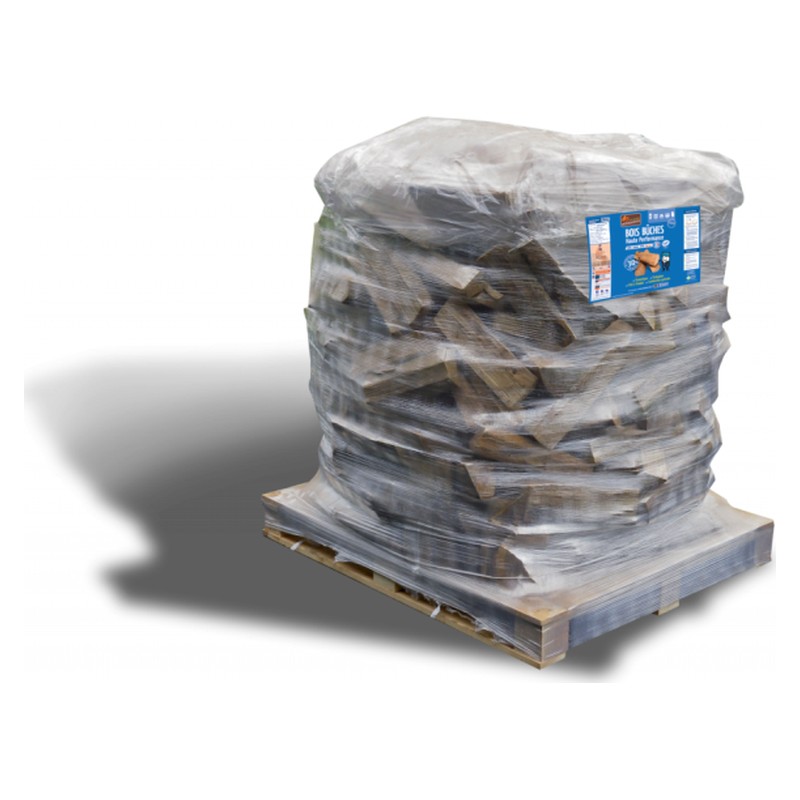 NF H1 G1, humidité < 20 % – Bûches Woodstock 30 cm, 1,45 stère (1,3 m³ en vrac)