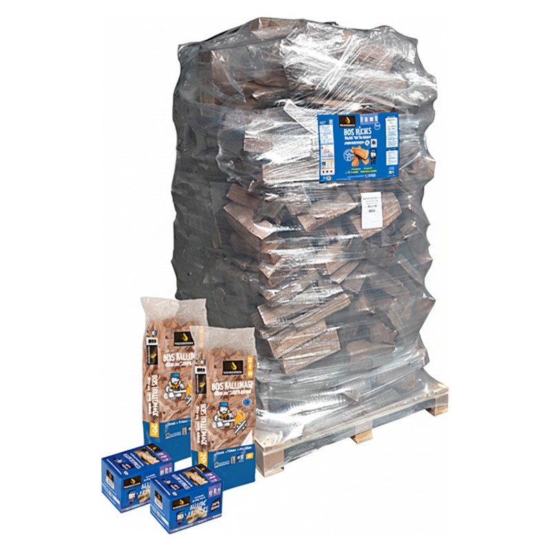 Humidité ≤ 20 % – Bûches Woodstock 40 cm, ballot de 2000 dm³