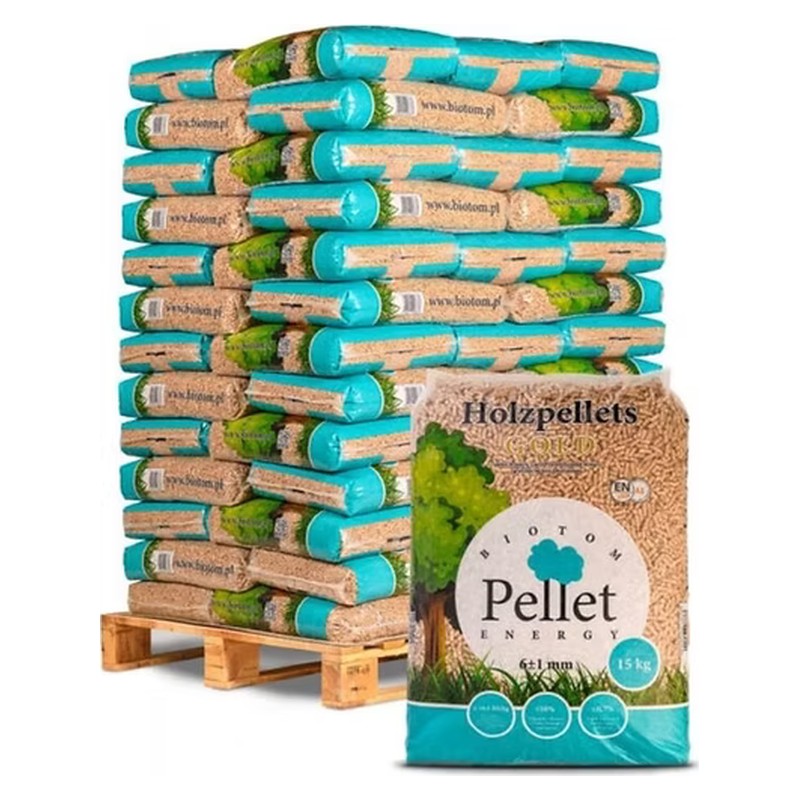 ENplus A1 – Granulés de bois Biotom 6 mm, 16 sacs de 15 kg (240 kg)