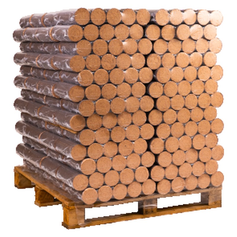 Sans liant – Bûches densifiées de hêtre, palette de 104 packs